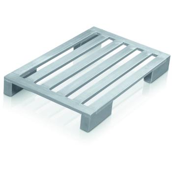 Zarges flat pallet with long corner feet